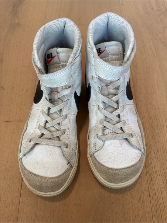 Nike Other - Nike Blazer Mid 77 Kids White High-Top Sneakers with Black Accent- GUC